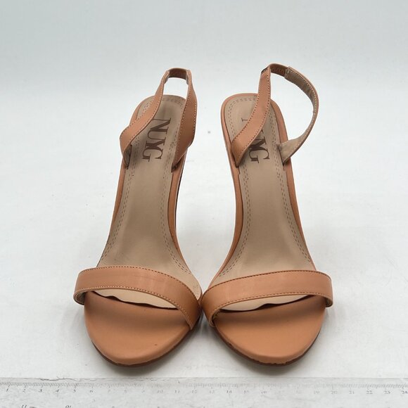 Nude Women Open Toe Slip on Sandals High Heel Slingbacks Braid Ball Dance Shoes - Picture 2 of 6